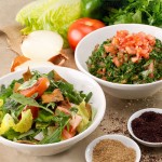 Middle Eastern Salads Fatoush and Tabouli - Al Saha Arabic Restaurant Dearborn MI